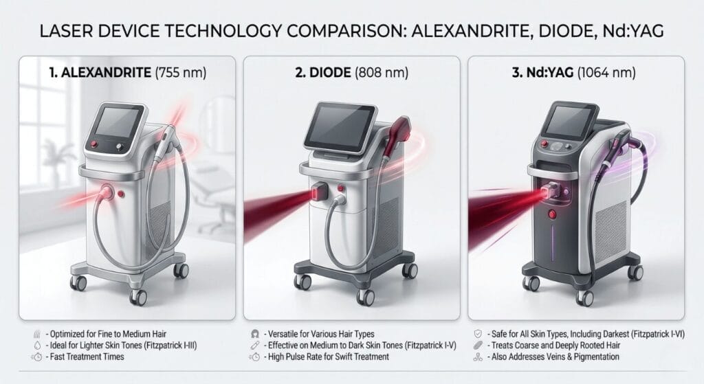 Laser device technology comparison
